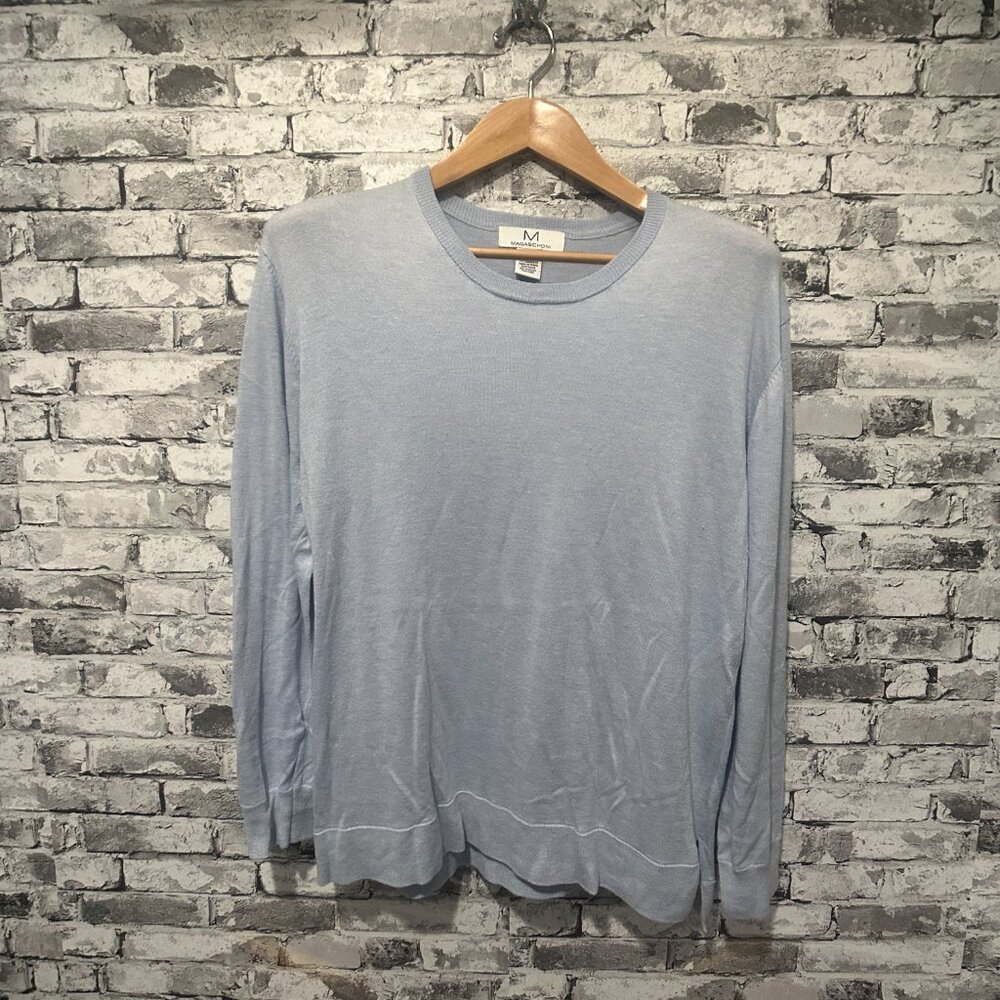 EUC Magaschoni Blue Sweater Women's Size XL